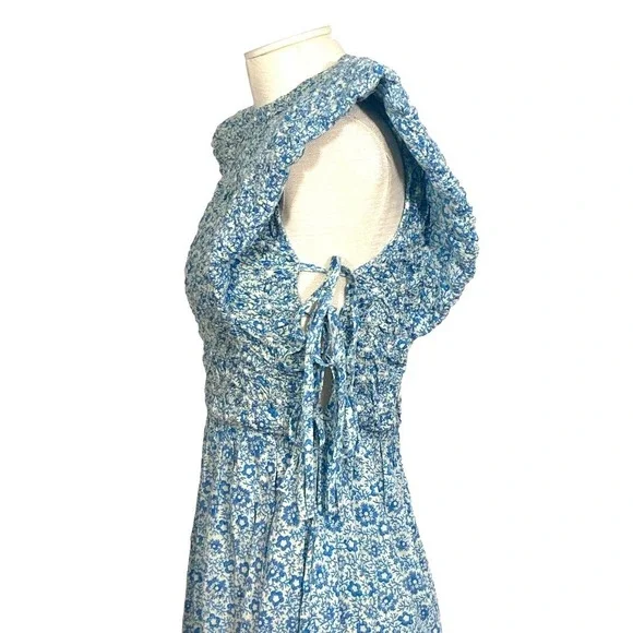 Sea New York Ida Smocked Dress SS22-087 Blue  XS New $450 - Picture 5 of 7